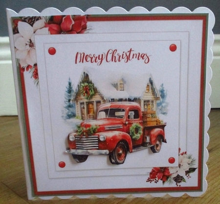 4 Christmas Trucks Card & Toppers Set by Johanna Lambert