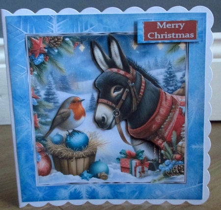 Christmas Donkey and Robin2 by Johanna Lambert