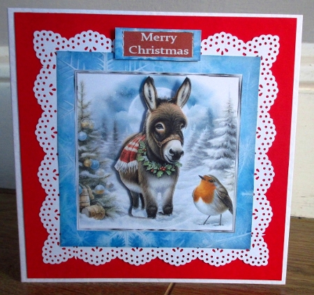 Christmas Donkey and Robin  3 by Johanna Lambert