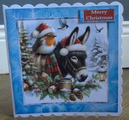Christmas Donkey and Robin  4 by Johanna Lambert