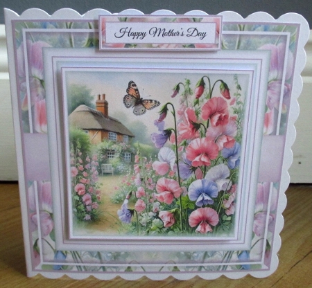 Butterfly And Sweet Peas by Johanna Lambert