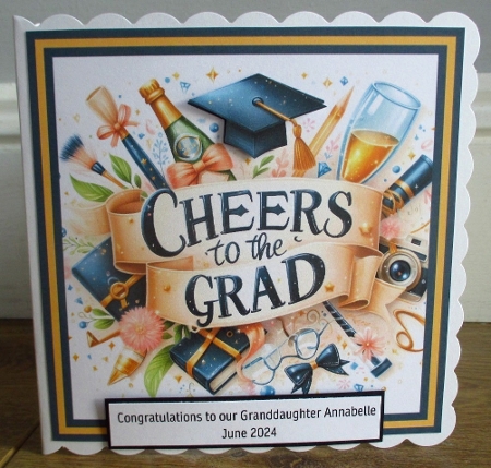 Cheers To The Grad Quick Card by Johanna Lambert