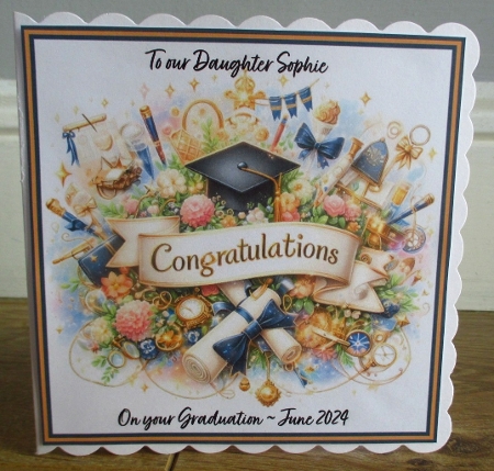 Graduation Congratulations 5x5 Toppers and Pyramid by Johanna Lambert