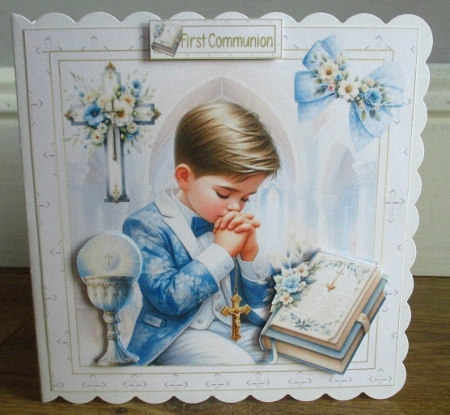 7x7 Boys first communion choice of four mini kit by Johanna Lambert