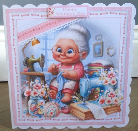 7x7 Sewn with love and a smile birthday/mothers day choice of four mini kit by Johanna Lambert