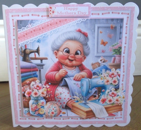 7x7 Sewn with love and a smile birthday/mothers day choice of four mini kit by Johanna Lambert