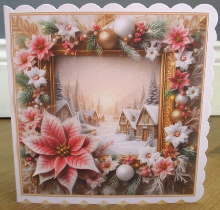 Pink Christmas Mini Kit 3  **Includes 8X8, 7X7 & 6X6 card bases**   by Johanna Lambert