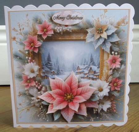 Pink Christmas Mini Kit 4  **Includes 8X8, 7X7 & 6X6 card bases**   by Johanna Lambert