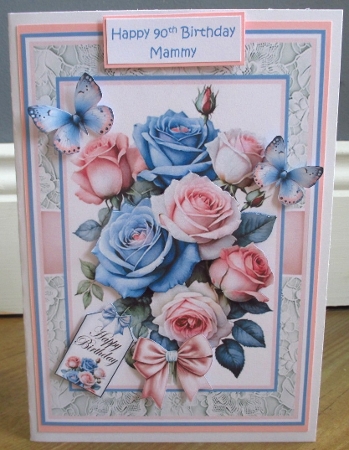 Birthday Roses With Set Of 3 Card Fronts by Johanna Lambert
