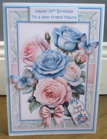 Birthday Roses With Set Of 3 Card Fronts by Johanna Lambert