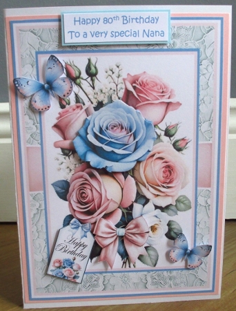 Birthday Roses With Set Of 3 Card Fronts by Johanna Lambert