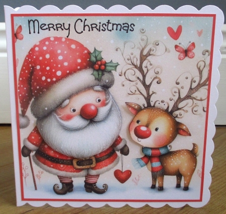 Quirky Santa and Rudolph by Johanna Lambert