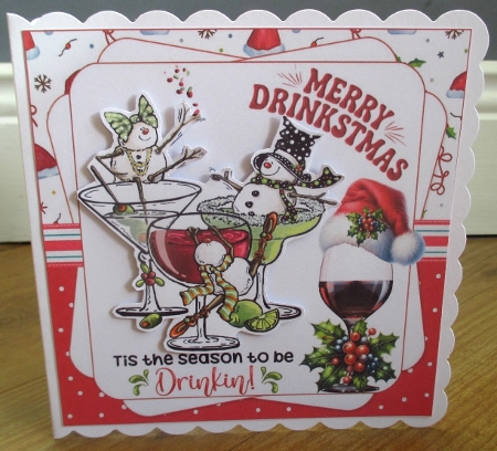 Merry Drinkmas 7x7 and A5 choice of four mini kit by Johanna Lambert