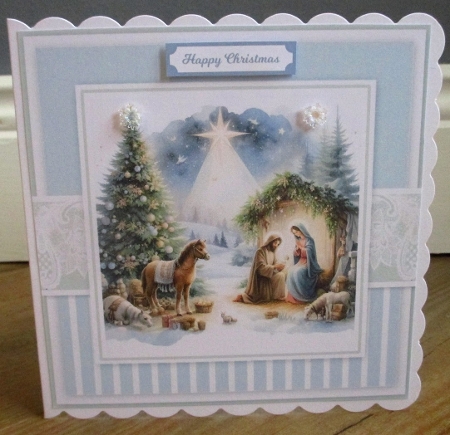 10 Christmas Nativity Card Fronts 7x7inches.(new) by Johanna Lambert