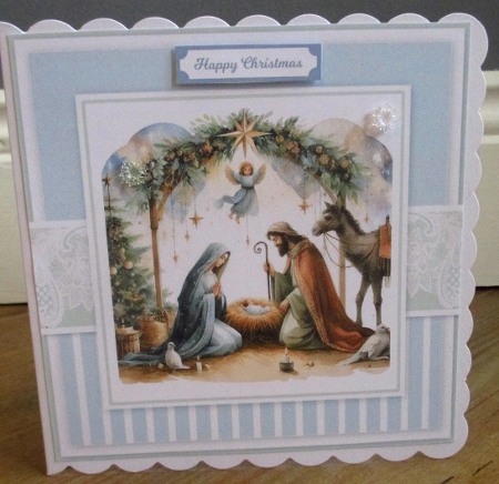 10 Christmas Nativity Card Fronts 7x7inches.(new) by Johanna Lambert