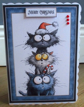 Its Cats Christmas Cards Kit-2 by Johanna Lambert