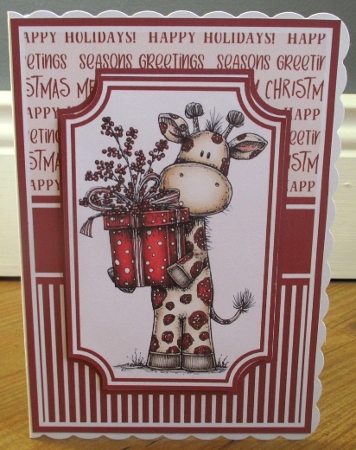 Christmas Giraffe Mini Kit 5x7 (4) by Johanna Lambert