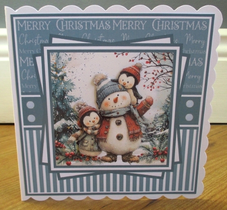Christmas Snowman #2 Mini Kit 7x7 (5) by Johanna Lambert