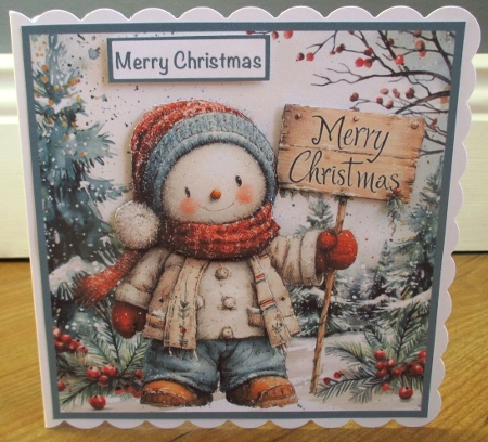 Christmas Snowman #2 Mini Kit 7x7 (5) by Johanna Lambert