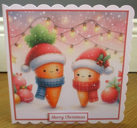 2 X 7 X 7 Cute Christmas Carrots. by Johanna Lambert