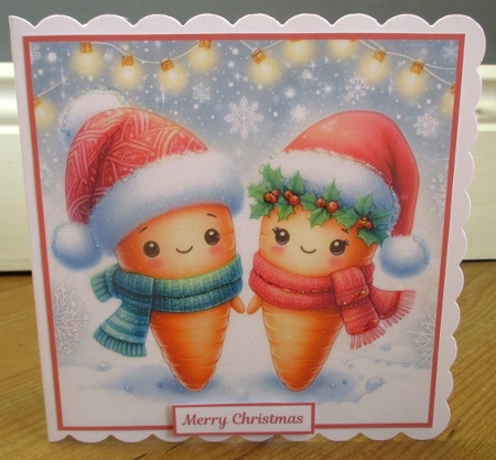 2 X 7 X 7 Cute Christmas Carrots. by Johanna Lambert