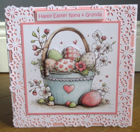 Shabby Easter Basket - Illustrations for Cards, Mini kits & Designers by Johanna Lambert