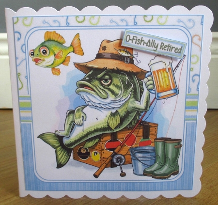 7x7 Watercolor fishing choice of four mini kit by Johanna Lambert