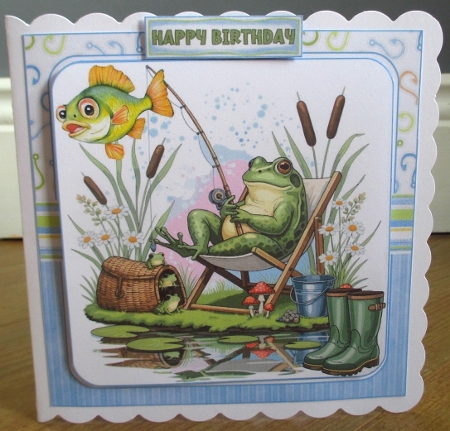 7x7 Watercolor fishing choice of four mini kit by Johanna Lambert