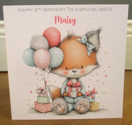 Shabby Little Birthday Fox - Illustrations for Cards, Mini kits & Designers by Johanna Lambert