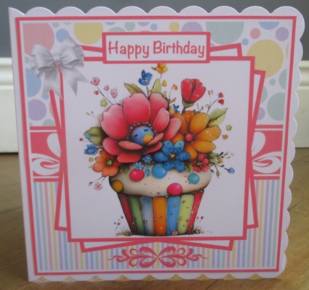 Floral Cupcakes #3 Mini Kit 7x7 (4) by Johanna Lambert