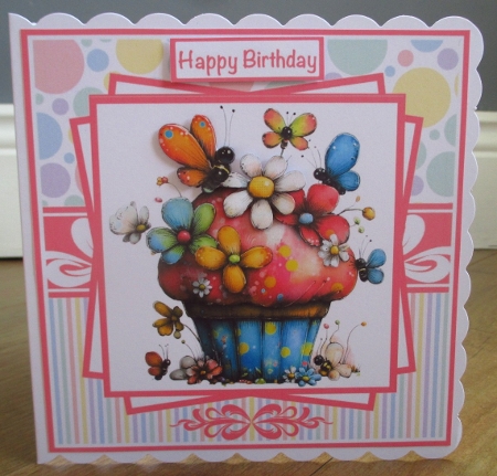 Floral Cupcakes #3 Mini Kit 7x7 (4) by Johanna Lambert
