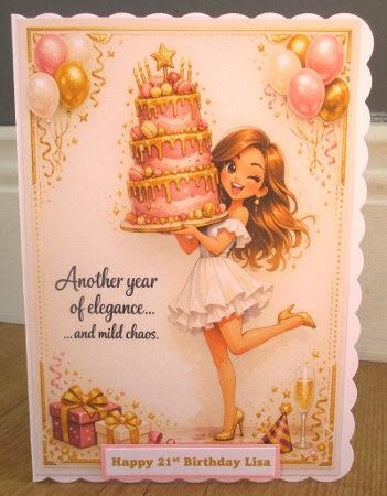 DD GOLDEN FEMALE BIRTHDAY A4 62 by Johanna Lambert