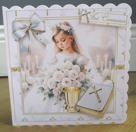 7x7 First communion girl choice of four mini kit by Johanna Lambert