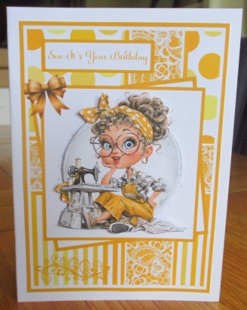 Sewing Girl Mini Kit 5x7 (3) Plus Bonus by Johanna Lambert