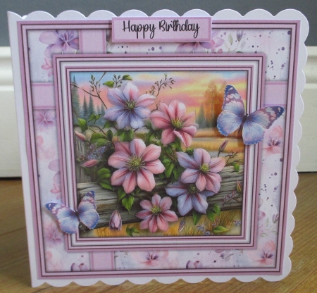 Purple Flowers - Mini Kit 6x6 by Johanna Lambert