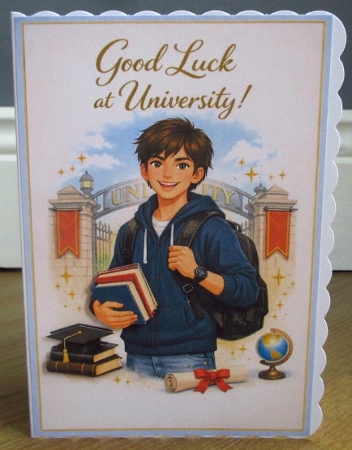 good luck at university male by Johanna Lambert