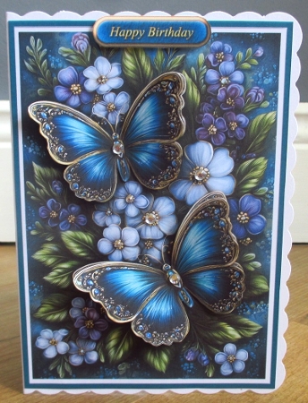 All Occasions 5 x 7 Beaded Butterflies Card by Johanna Lambert