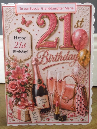 21st birthday daughter /insert by Johanna Lambert