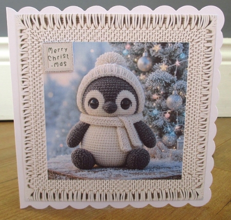 Knitted Penguin - Decoupage by Johanna Lambert