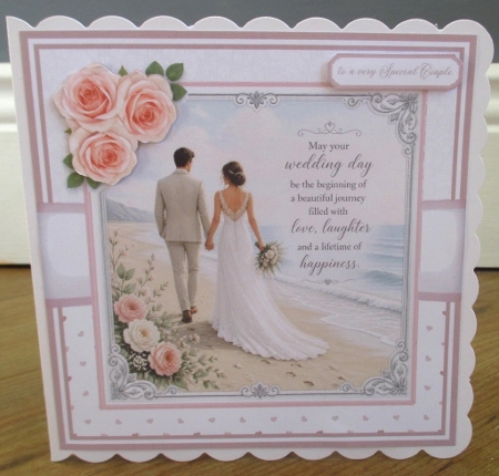 BEACH WEDDING 6x6 5x7 by Johanna Lambert