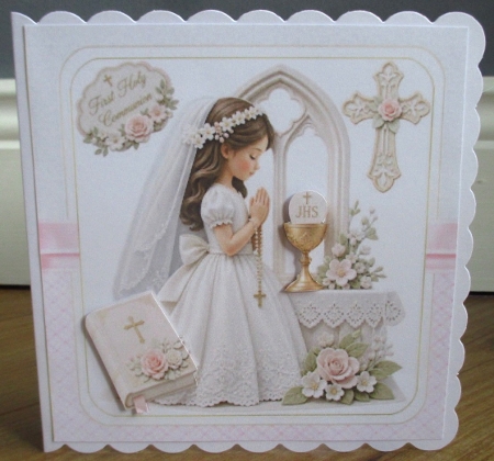 7x7 First holy communion girl choice of four mini kit by Johanna Lambert