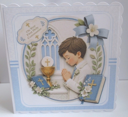 7x7 First holy communion boy choice of three mini kit by Johanna Lambert