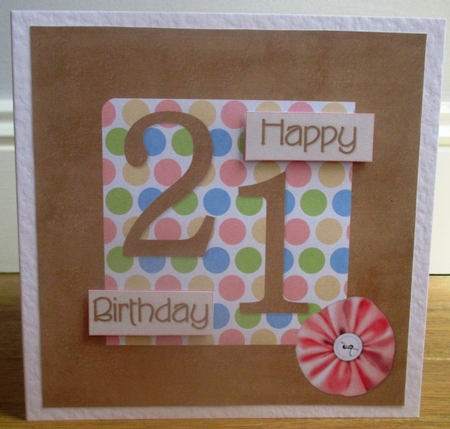 Female Polka - 21st Birthday Card by Johanna Lambert