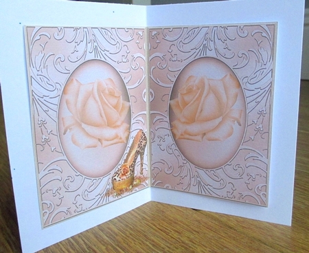 Shoes Roses and Pearls Card Insert by Johanna Lambert
