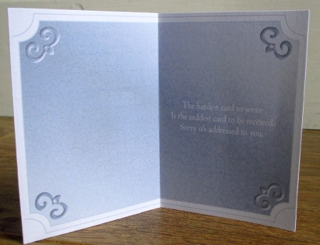 Grey Sympathy Verse Insert by Johanna Lambert