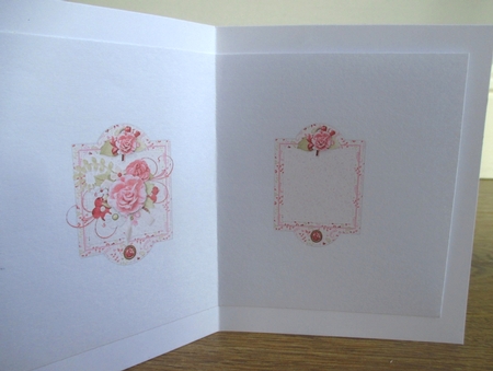 Shabby Chic Vintage Roses and Butterflies Insert by Johanna Lambert