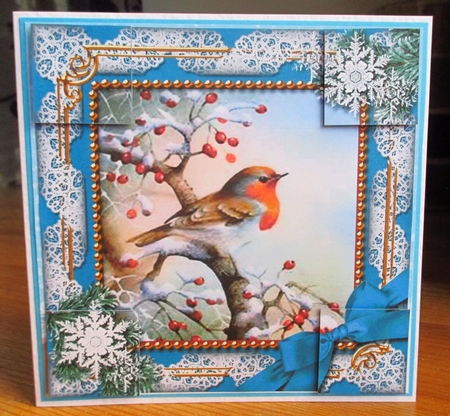 Red Robin Snow 8in Picture Sheet by Johanna Lambert