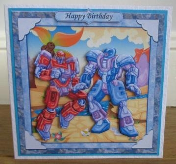 Transformer Robots Card Topper & Decoupage Birthday Boy by Johanna Lambert