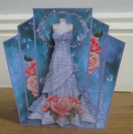 Art Deco Frame Vintage Dress & Roses by Johanna Lambert