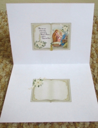 Open Book Christmas Topper the Navivity Cream Insert by Johanna Lambert